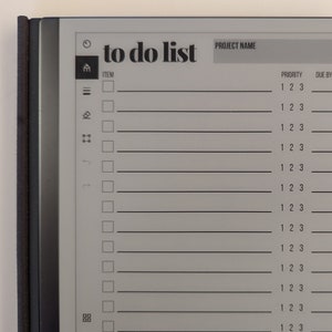 TO DO LIST | Font 2 | reMarkable 1 & 2 Template