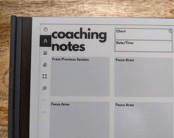 COACHING SESSION NOTIZEN | reMarkable 1 & 2 Template
