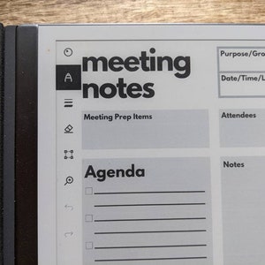 MEETING NOTES | reMarkable 1 & 2 Template
