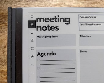 MEETING NOTES | reMarkable 1 & 2 Template