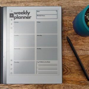 WEEKLY PLANNER II Remarkable 1 & 2 Template - Etsy