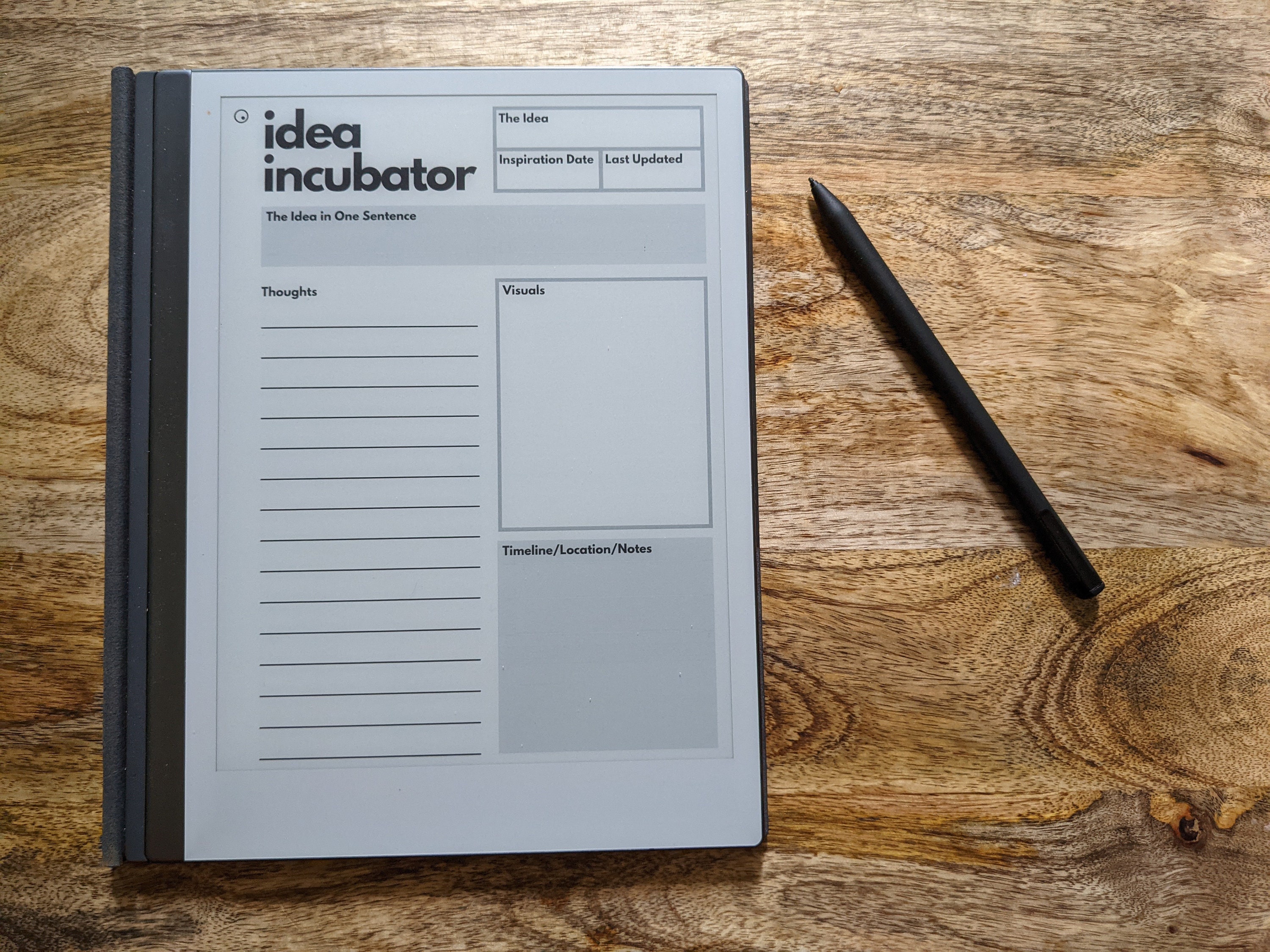 IDEA INCUBATOR Remarkable Template With Left Handed Option Etsy