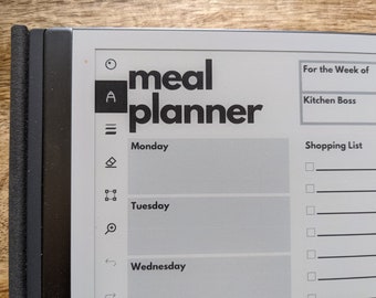 MAHLZEITEN PLANER NOTIZEN | reMarkable 1 & 2 Template