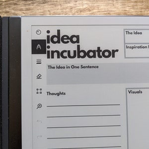 IDEA INCUBATOR | reMarkable Template | With Left Handed Option