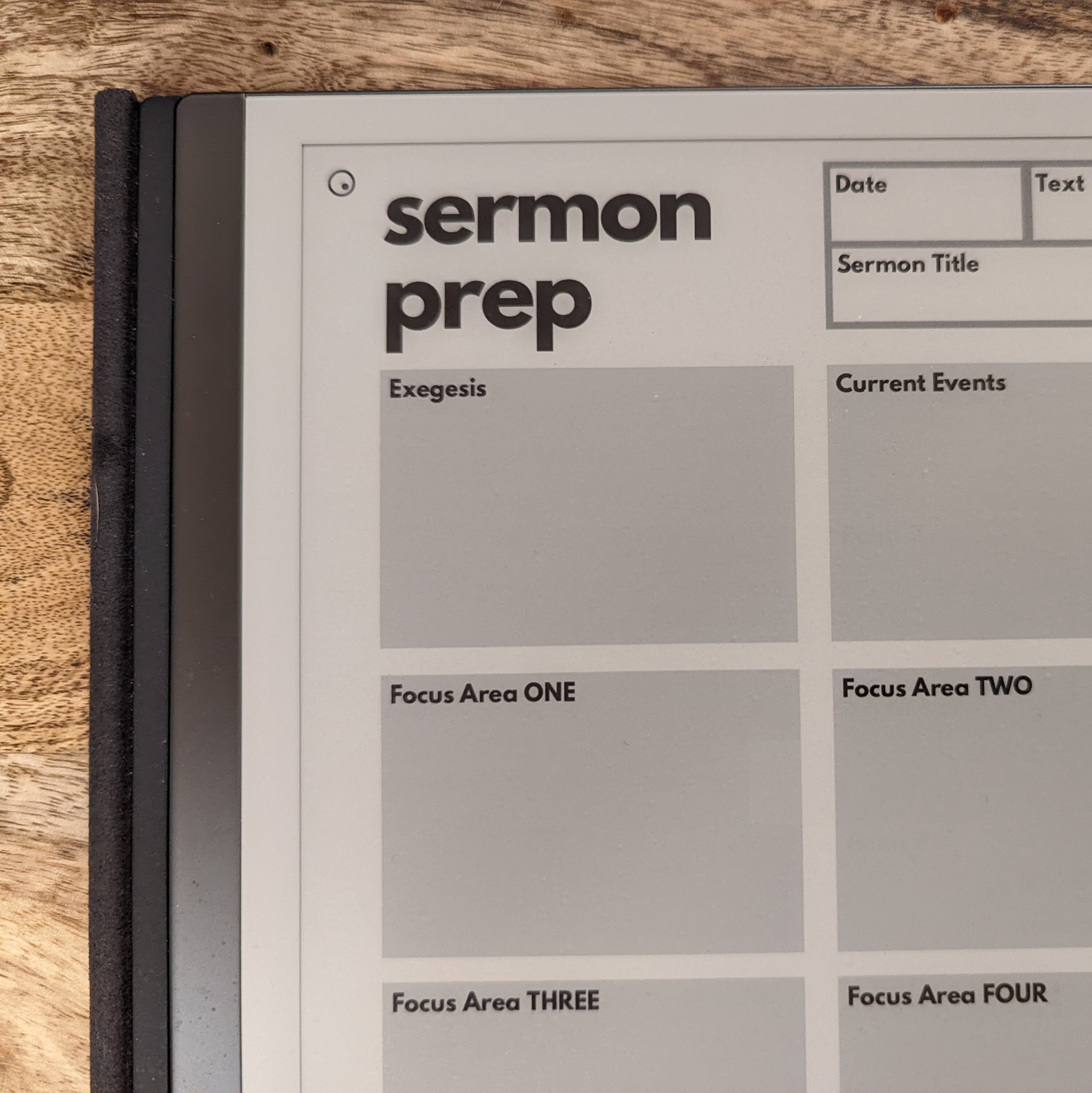 SERMON PREPARATION Remarkable 1 & 2 Template - Etsy