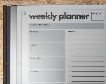 WEEKLY PLANNER I | reMarkable 1 & 2 Template