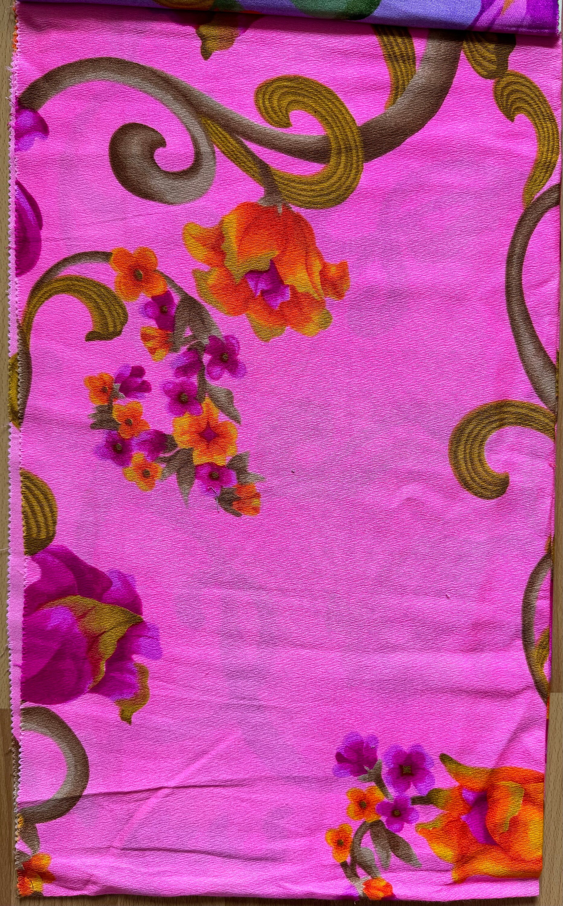 Hawaiian Fabric, Ombre Brown Tapa Swirl, Large Scale Print