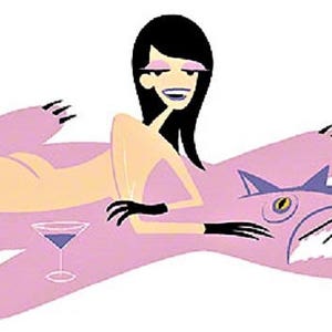 ART STICKER Woman Rug by Artist Shag Decal #SH63