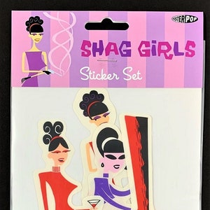 Shag Girls STICKER PACK by Shag Set Of 3 Tower Records New Old Stock Sealed