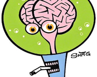 ART STICKER Space Brain by Artist Shag Decal #SH35 Almost out!
