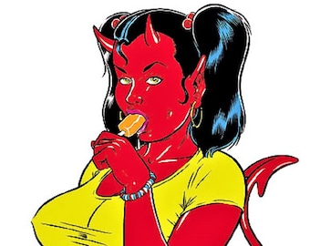 ART STICKER School Girl by Artist Coop Decal #CP03