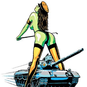 ART STICKER Tank Girl by Artist Marco Almera Decal #MA11