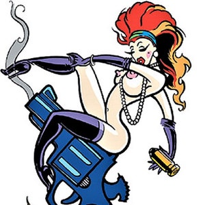 ART STICKER hors-la-loi amour sticker artiste la Pizz Low Brow Kustom Kulture PZ05