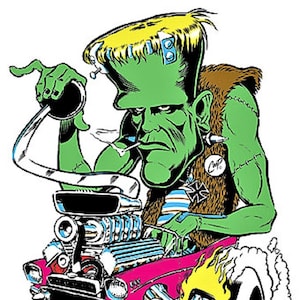 AUTOCOLLANT ART Sticker Monster Rod par l&#39;artiste Coop #CP01