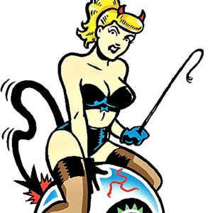 ART STICKER Blond On Eyeball by Artist Vince Ray Decal #VR7