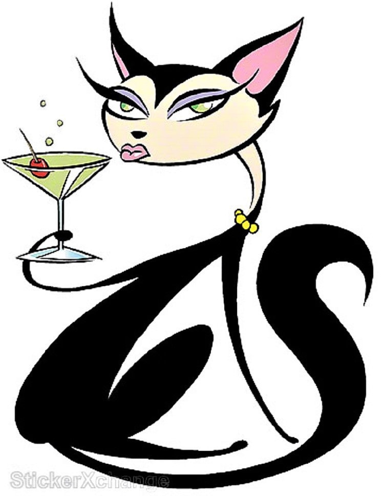 Гламурная кошка рисунок