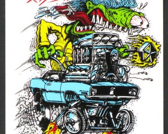 ¡Mopar Rips! Calcomanía Big Daddy Ed Roth Rat Fink Oficial