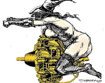 ETIQUETA ARTÍSTICA Jet Witch del artista Derek Hess DH8