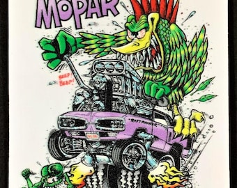 Pegatina Mighty Mopar Big Daddy Ed Roth Rat Fink Oficial