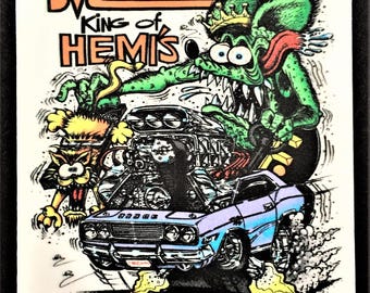 Pegatina oficial de Mopar King Of Hemi, Big Daddy Ed Roth Rat Fink