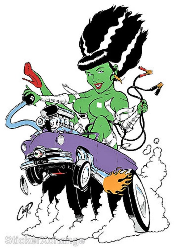 Art Sticker Monster Bride By Artist Coop Decal Cp06 Etsy