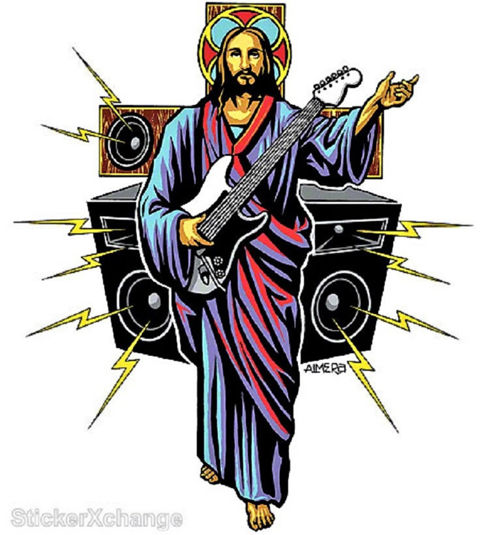 христос рокер. иисус рокер. иисус с гитарой. джизус рок. иисус христос рокер.