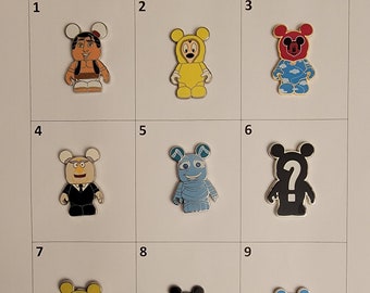 Vinylmation Disney pins Create a lot pins Aladdin Mickey Muppets Flik