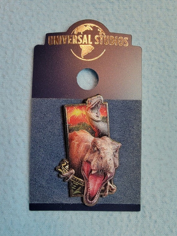 T Rex & Raptor Pin Jurassic Park Universal Studio… - image 1