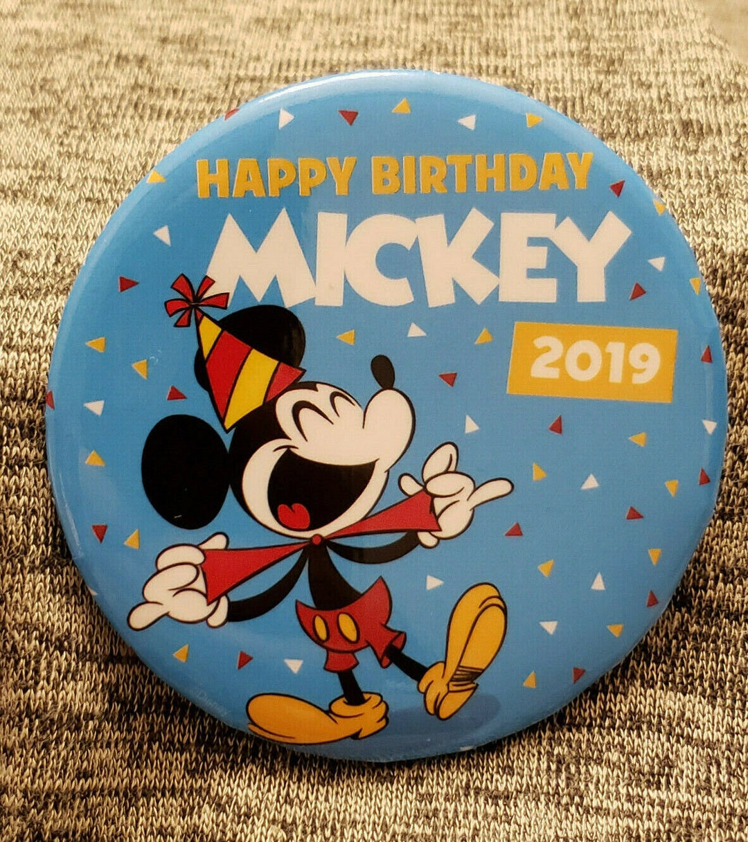 Happy Birthday Mickey Mouse 2019 Disney Parks Exclusive Button - Etsy