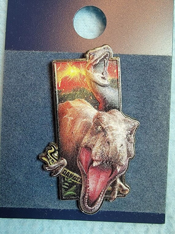 T Rex & Raptor Pin Jurassic Park Universal Studio… - image 2
