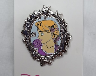 Disney Parks Princess Portrait Silver Frame Rapunzel Tangled OE Pin NOC