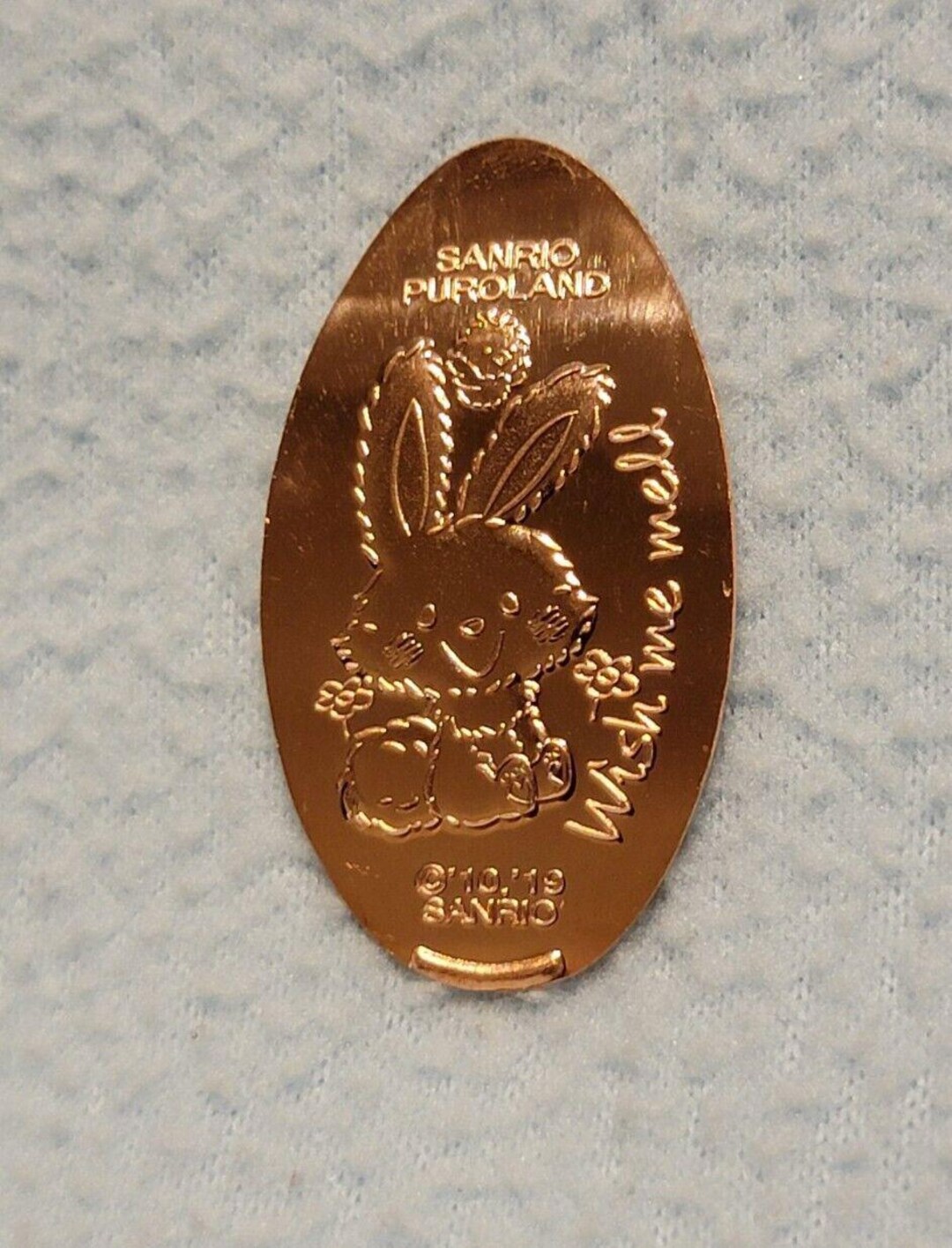 Wish Me Mell Bunny Rabbit Sanrio Puroland Pressed Penny Medallion Japan ...