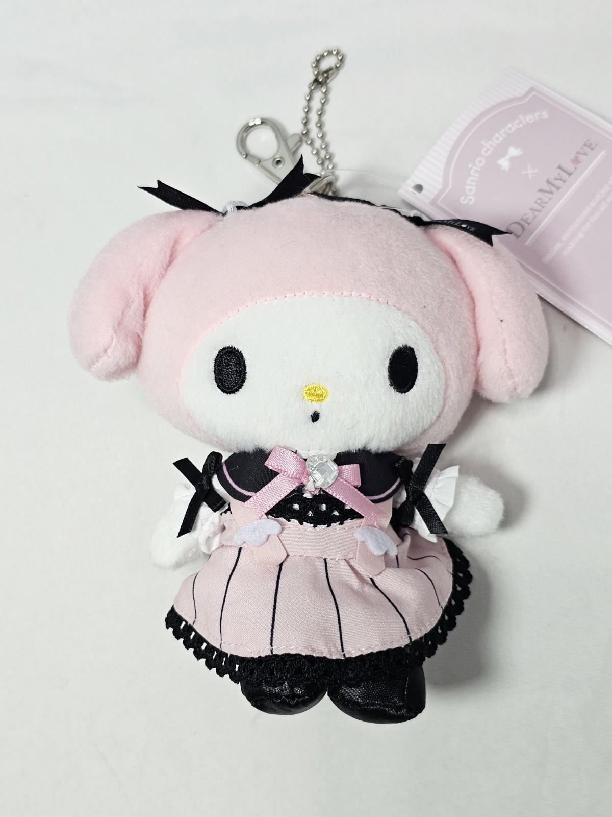 Dear My Love X My Melody Jirai-kei Pink Dress Black Ribbon Plush