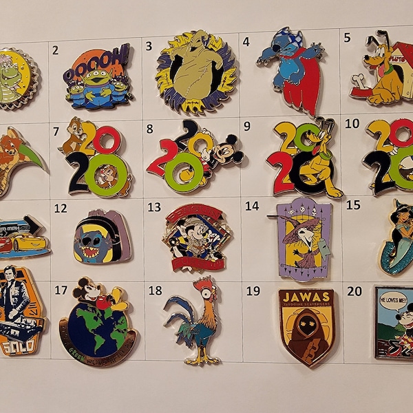 Disney pins Create a lot pins Oogie NBC Lilo Stitch 2020 Toy Story Aliens Cars Elliot Jasmine Pluto Moana Hei Hei Star Wars Jawa