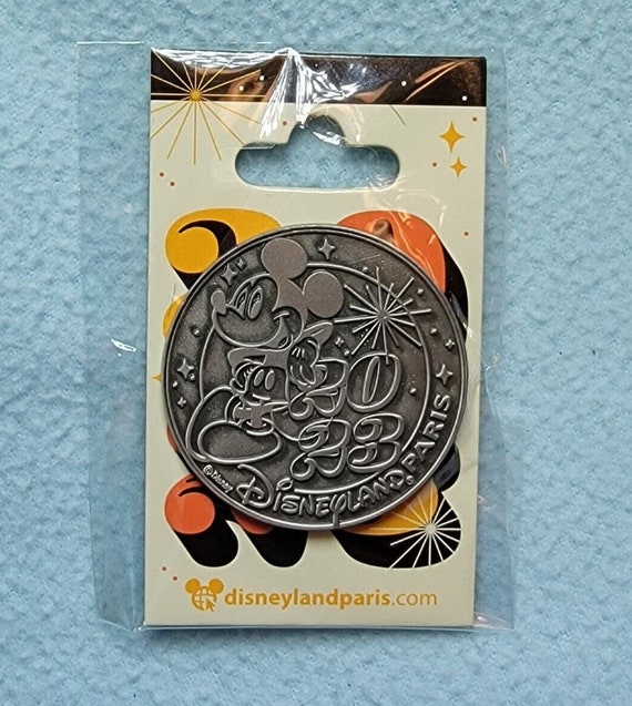 Disney Pin DLP Paris Medallion Dated Mickey Mouse - image 1