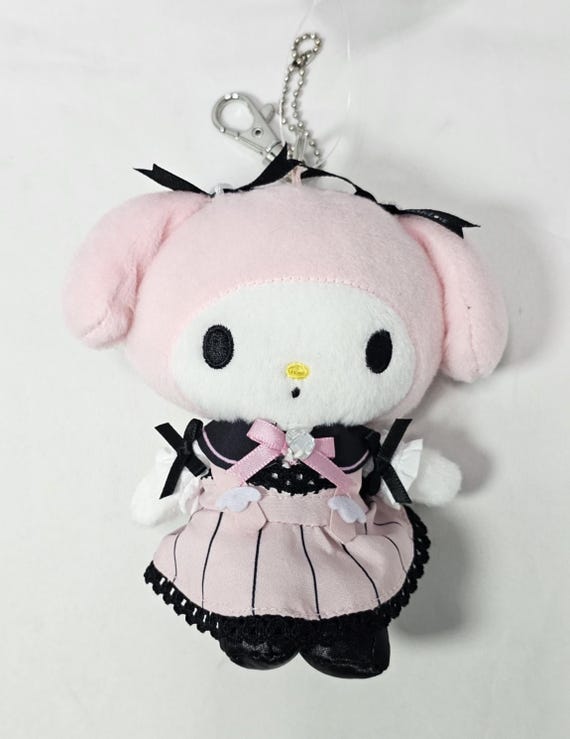 Dear My Love X My Melody Jirai-kei Pink Dress Black Ribbon Plush