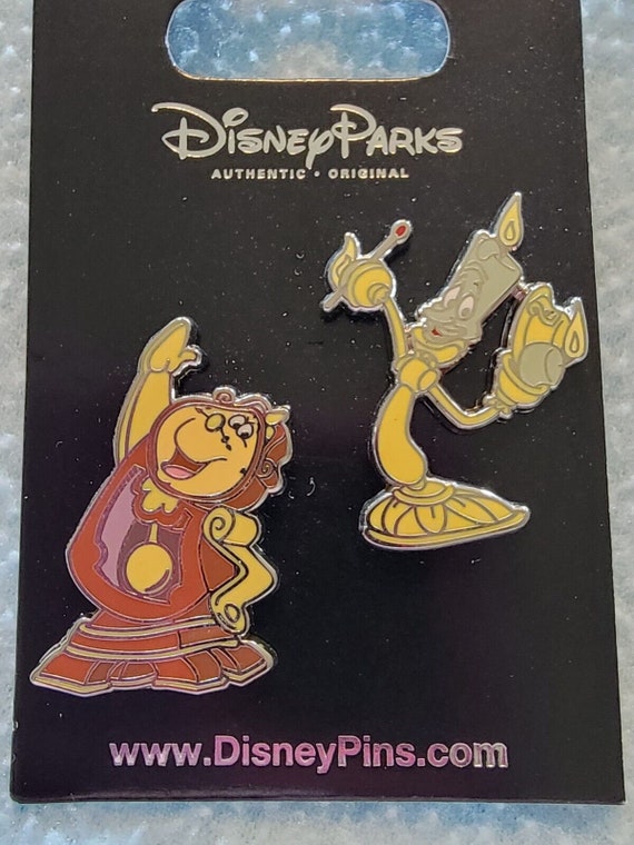 Disney Pin 115329 Cogsworth and Lumiere 2 Pin Set 