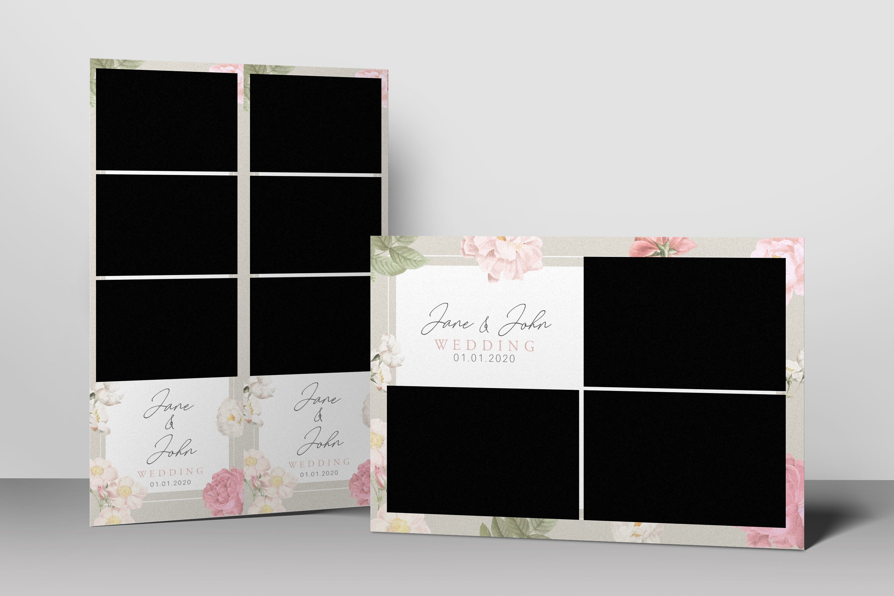 2x6 and 4x6 Floral Wedding Photo Booth Template Wedding Etsy