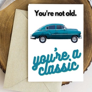 Alles Gute zum Geburtstag Auto Karte | Alte Geburtstagskarte | Sofortiger Download PDF | Kartenvorlage | Druckbare Geburtstagskarte