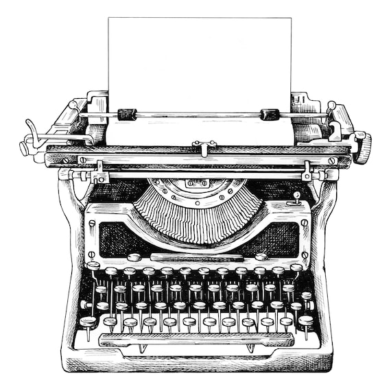 Typewriter SVG PNG Jpg Pdf Typewriter Digital Vector Etsy