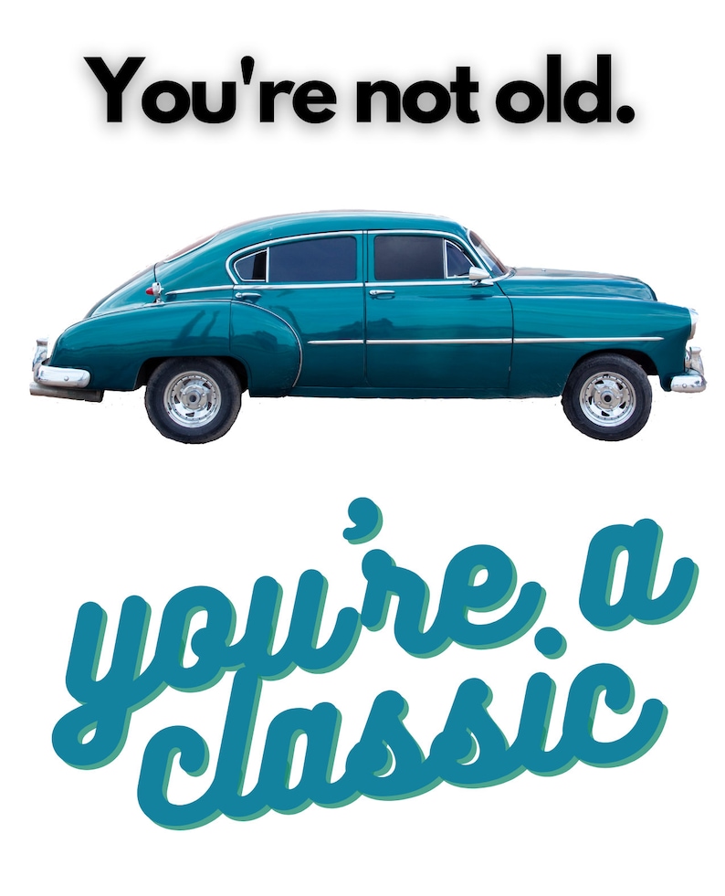 Happy Birthday Car Printable Card | Old Birthday Day Card | Instant ...
