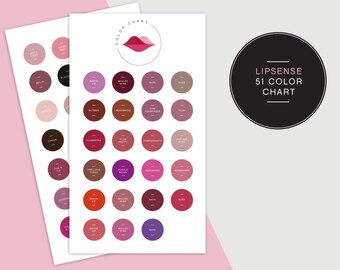 2018 Lipsense Color Chart