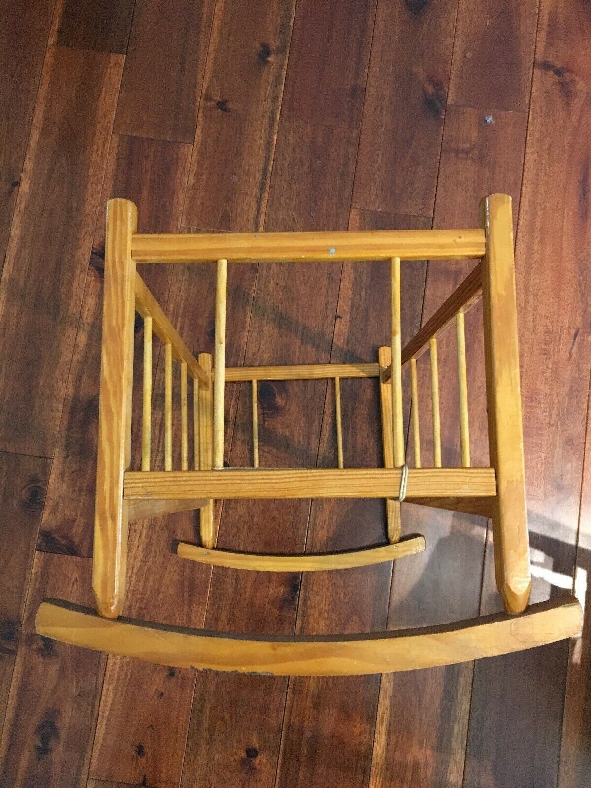 Vintage Baby Doll Spindle Wood Rocking Cradle Bed Crib 10.25 x Etsy