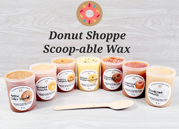 Donut Wax Melt, Scoopable Wax, Fall Wax Melts, Apple Cider Donuts, Donut Birthday Party, Powdered Donuts, Apple Wax Melts, Wax Melts Food