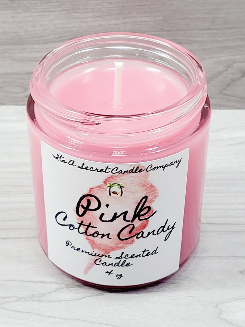Cotton Candy 4 Oz Candle Scented Candle Mini Candles Etsy