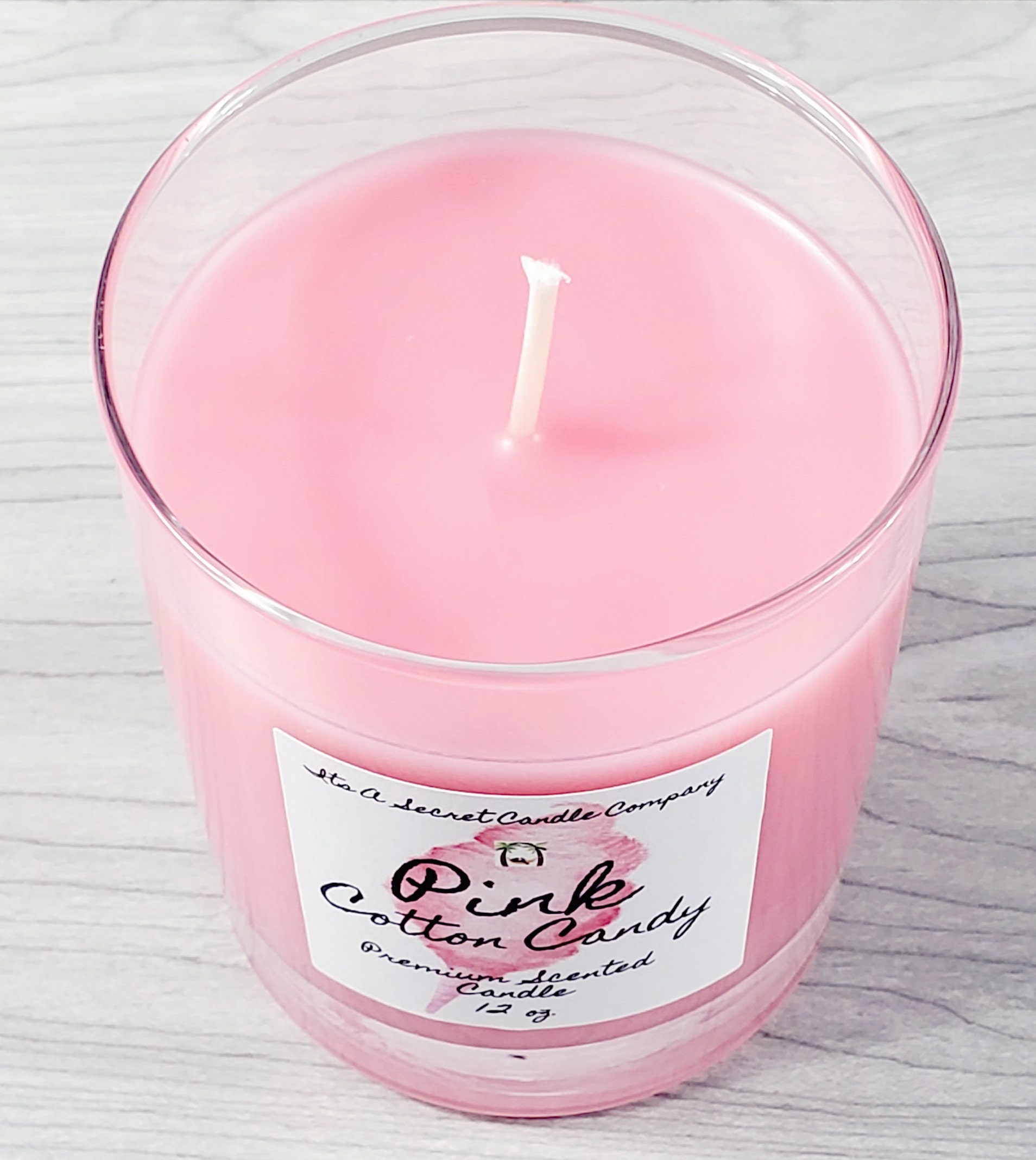 Cotton Candy Candle Scented Candle Strong Candle Pink Etsy