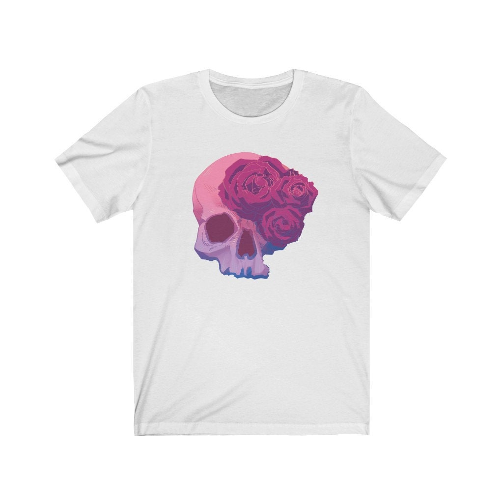 Pink Skull Tshirt goth valentines creepy valentines | Etsy