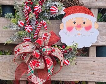 Santa wreath,  Christmas grapevine