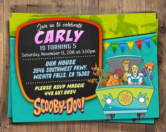 Invito Scooby Doo Invito Di Compleanno Scooby Doo Festa Di