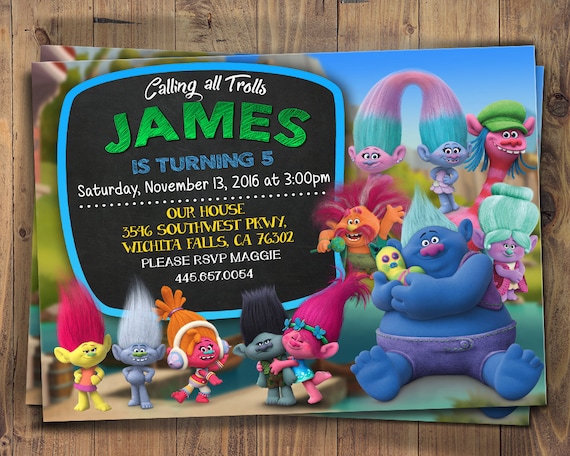 Trolls Invitation for Female and Boy, Printable Invite, Trolls Video Electronic Birthday Invites Customized, Trolls Occasion, picture relating to Trolls Printable Invitations named Trolls Invitation for Woman and Boy, Printable Invite, Trolls Video Electronic Birthday Invites Customized, Trolls Bash,